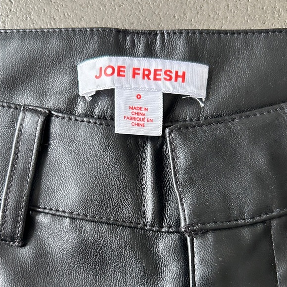 Joe Fresh Women's Black Pleather Pants - Picture 3 of 9